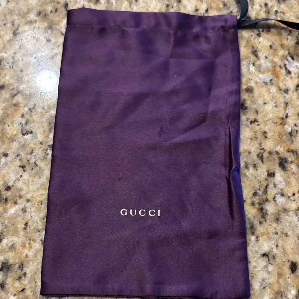Gucci Velvet Eyewear Case in Deep Burgundy and Gucci purple dust bag